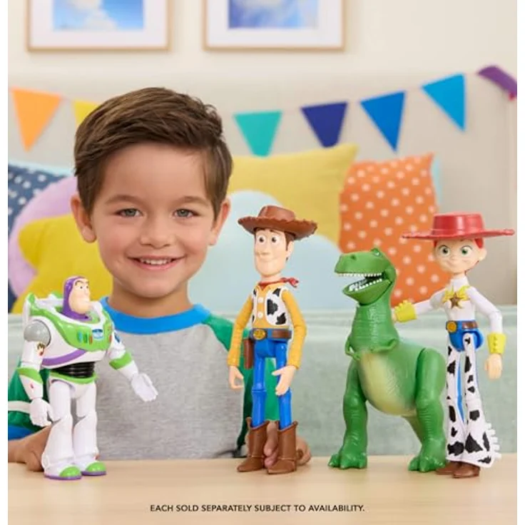Mattel Disney Pixar Toy Story 5 Holzfigur Woody, 18 cm mit 14 beweglichen Gelenken, für Kinder ab 3 Jahren – Bild 6