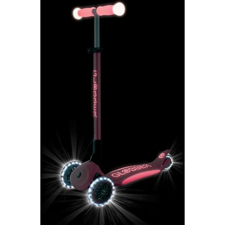 Globber Elite Glow Lights, 3-rädriger Scooter für Kinder, höhenverstellbar, Glow-in-the-Dark, klappbar, max. 50 kg – Bild 4