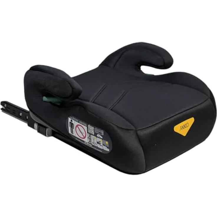 Axkid Mate 2 ISOFIX, Kindersitz für Booster, 135–150 cm, schwarz mit ausziehbaren ISOFIX-Verbindungen