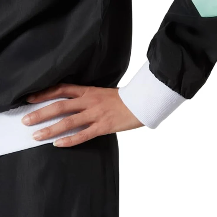 dressforfun Jogginganzug Damen Set, Trainingsanzug Damen - Retro-Look der 80er und 90er, schwarz, L – Bild 4