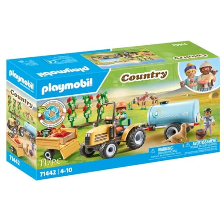Playmobil® Traktor mit Anhänger und Wassertank (71442), Country Konstruktions-Spielset, (117 St), teilweise aus recyceltem Material, Made in Germany – Bild 2