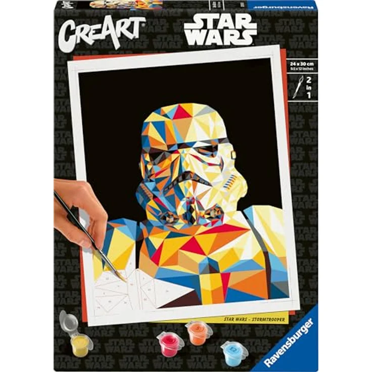 Ravensburger CreArt 23895 - Star Wars - Stormtrooper - Malen nach Zahlen Erwachsene und Kinder - ab 12 Jahren, Star Wars Geschenke, Acrylfarben, DIY Projekt – Bild 1