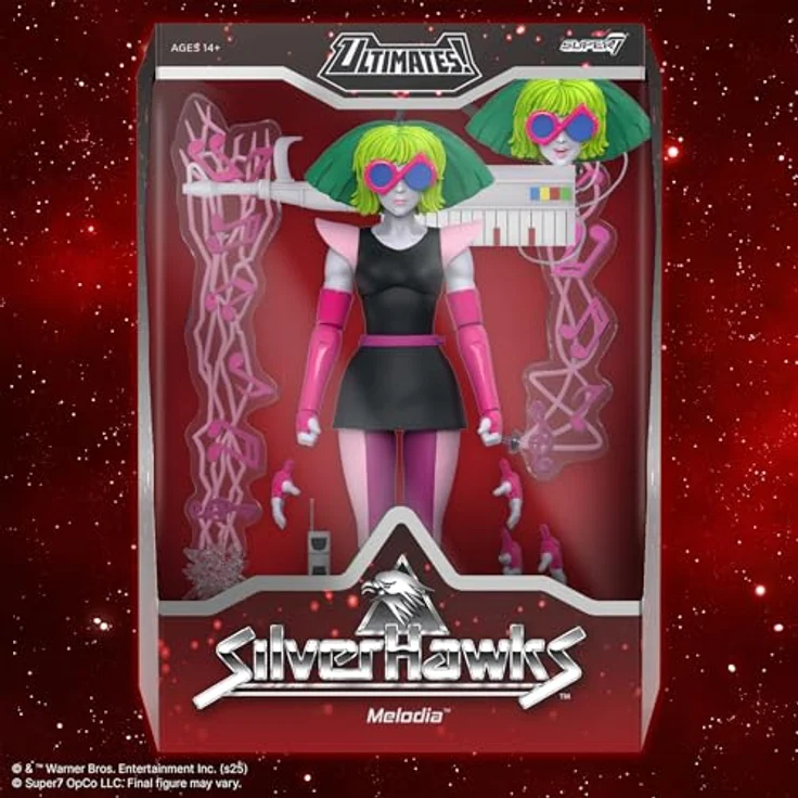 Super7 Silverhawks Ultimates Actionfigur Wave 07 Melodia (Toon), detailreich und beweglich, 235 mm Höhe – Bild 7