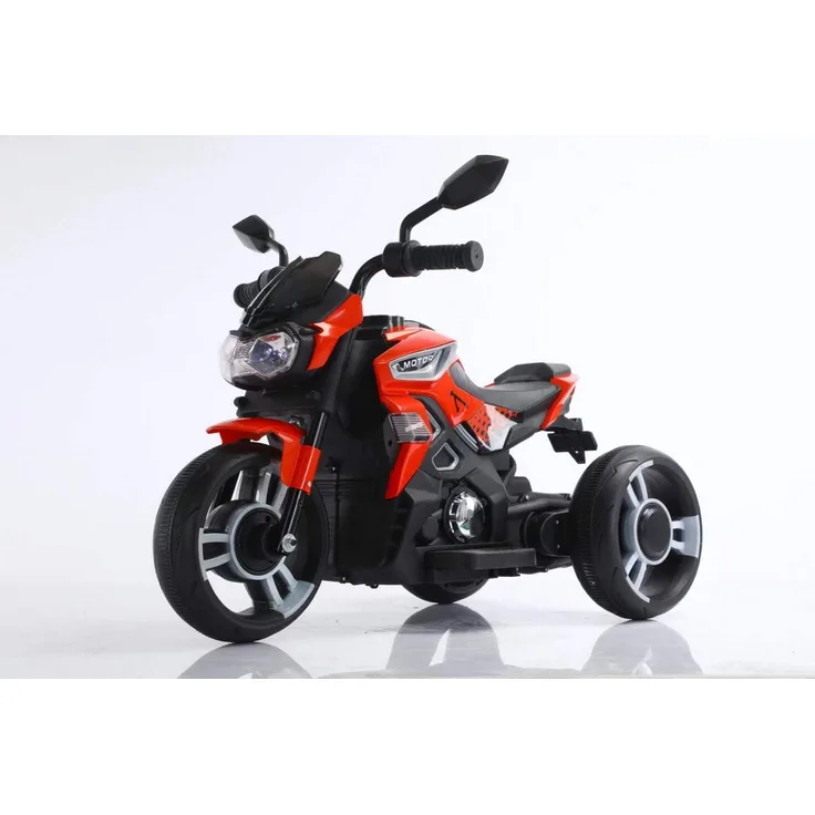 BoGi Elektro-Kindermotorrad 3-Rad mit Musik und Licht, 6V Elektrofahrzeug in Grau, stabil und ideal für Kinder ab 2 Jahren