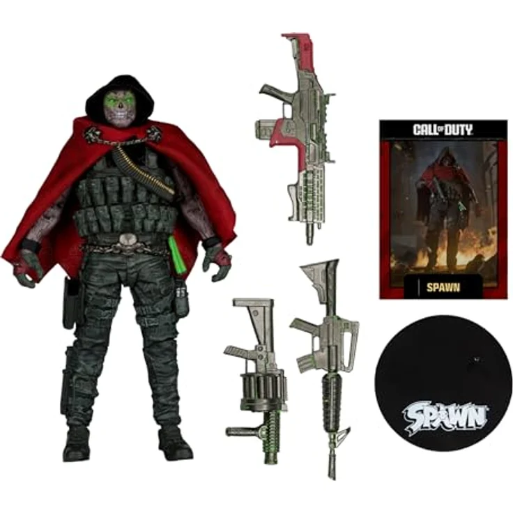 McFarlane Call of Duty Action Figure Burned Spawn, 18 cm mit Zubehör und DLC-Code in Fensterbox – Bild 2