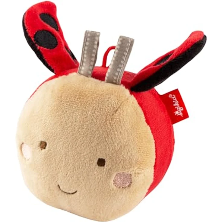 Sigikid Aktiv-Ball Marienkäfer Babybälle, Multifunktionsball für Babys in kindlichen Farben, 9 cm – Bild 1