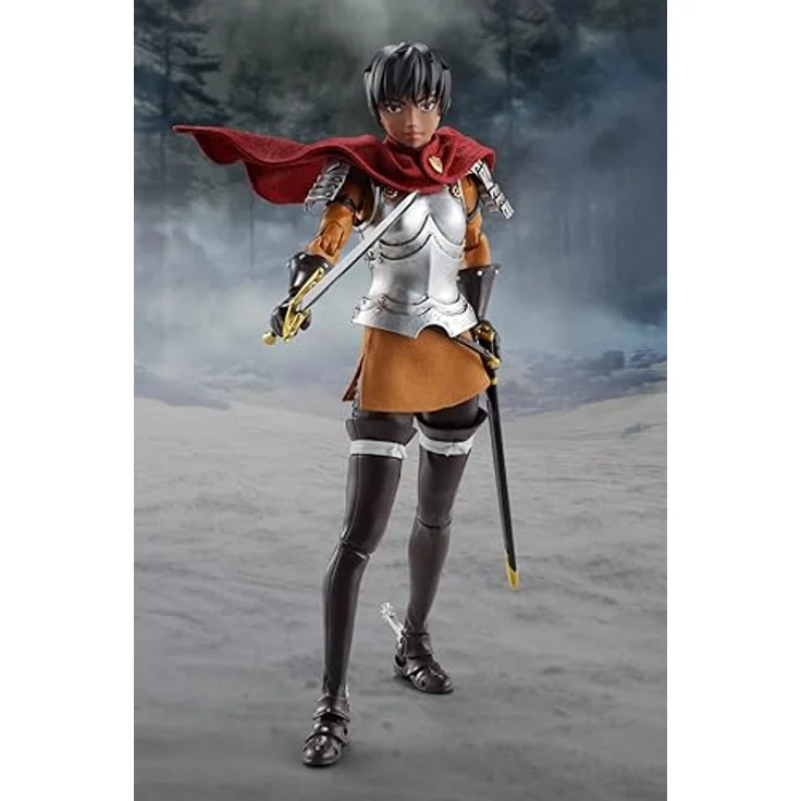 TAMASHII NATIONS Berserk - Casca (The Band of The Hawk) S.H.Figuarts Actionfigur mit austauschbaren Gesichtern und Händen, inklusive Helm und Stoffumhang – Bild 2