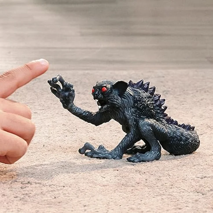 Schleich Schatten Lemur (70855) Eldrador Creatures, detailreiches Spielzeug mit tiefschwarzem Fell, perfekt für Abenteuer in der Schattenwelt – Bild 3