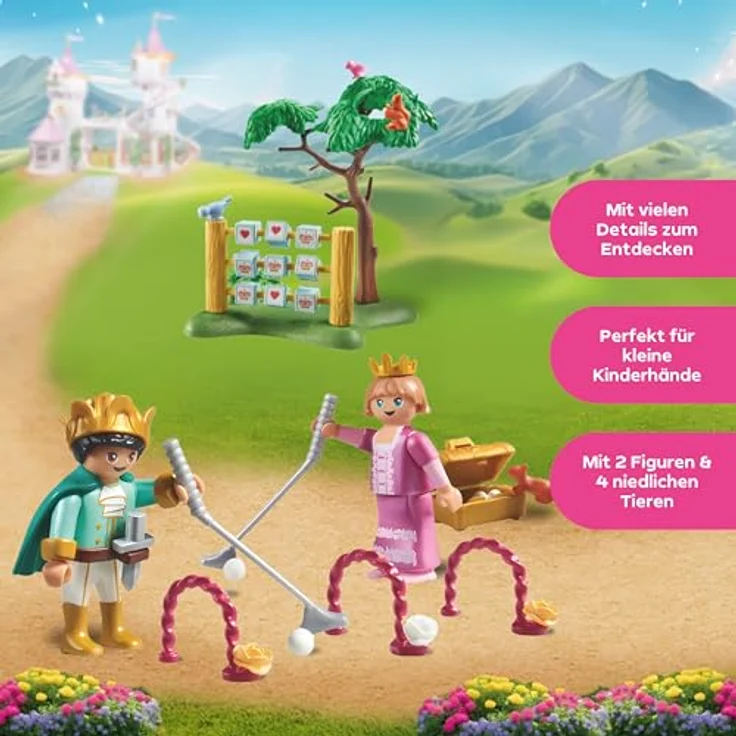 Playmobil® 71849 Königskinder im Spielgarten, Interaktives Spielset mit Krocket und Tic-Tac-Toe – Bild 3