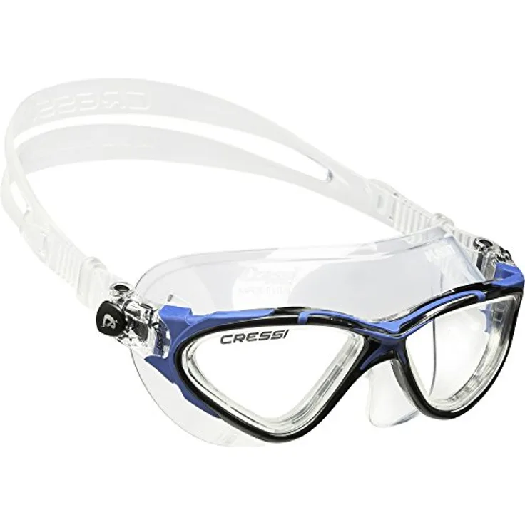 Cressi Unisex Schwimmbrille Planet, klar/blau/schwarz, one size, DE202722