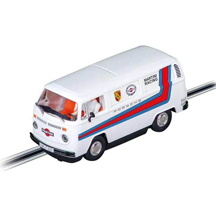 Carrera VW Bus T2b Martini Racing, Digital 132 Rennbahn Zubehör mit Front-, Heck- und Bremslichtern, Maßstab 1:32, bunt – Bild 3