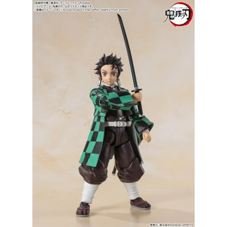 BANDAI SPIRITS S.H. Figuarts Demon Slayer: Kimetsu no Yaiba Tanjiro Kamado, 14 cm Figurine mit optionalen Teilen und hoher Beweglichkeit – Bild 3