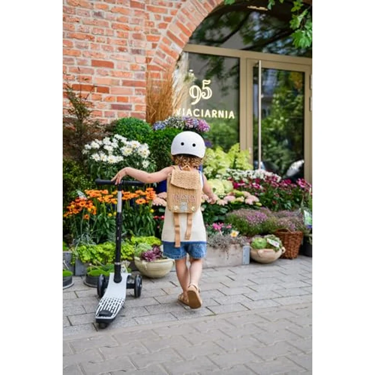 MoMi SAN 2-in-1 3-Rad-Kinderroller, höhenverstellbarer Lenker 60/66/72 cm, klappbar, LED-Räder, ABEC-7, Trittbremse, 2,7 kg – Bild 8