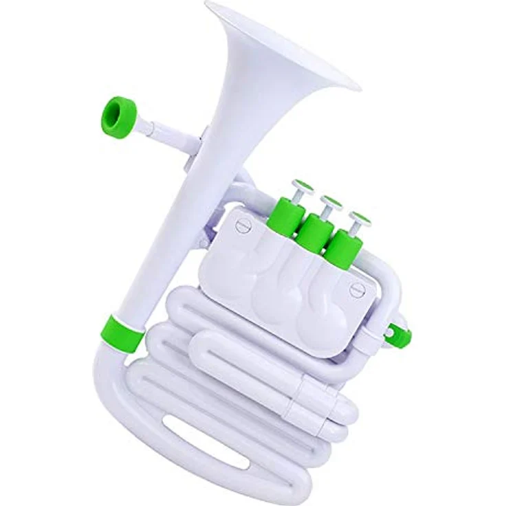 Nuvo jHorn, Blasinstrument in Weiß-Grün, 100% wasserfest, Bb-Stimmung, inkl. Koffer und 5 Mundstückaufsätzen – Bild 1