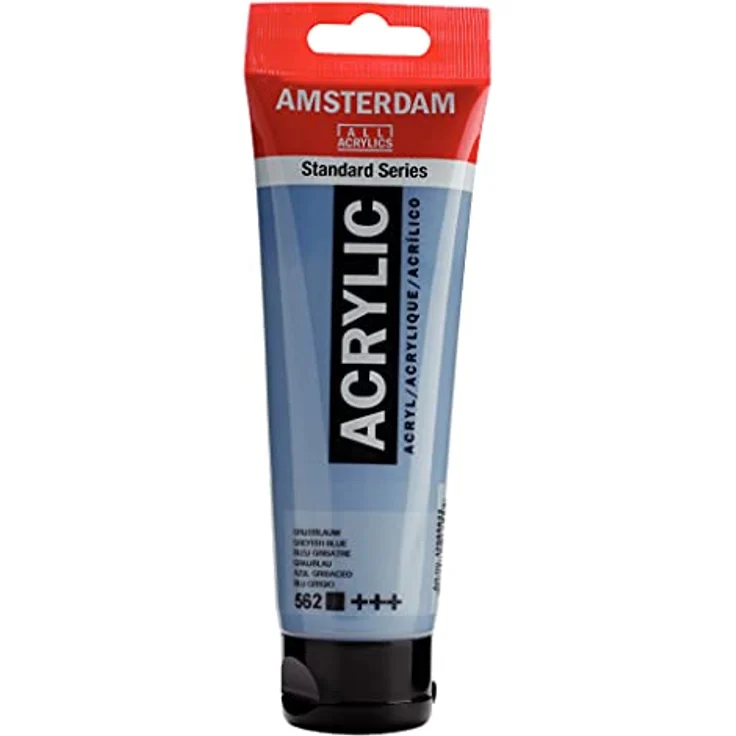 Amsterdam Standard Series Acrylfarbe Tube 120 ml Graublau 562, hohe Lichtechtheit und alkalibeständig, ideal für Wandmalerei – Bild 1