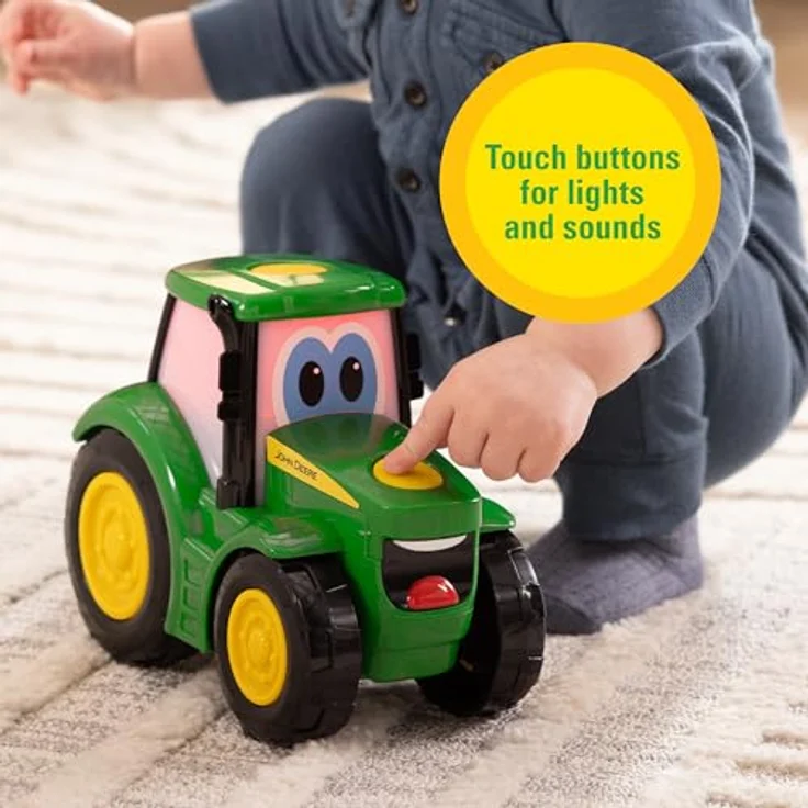 John Deere Lights N' Sounds Johnny, Spielzeugtraktor mit Magic Touch-Sensoren, inkl. Batterien, geeignet für Kinder ab 12 Monaten – Bild 3