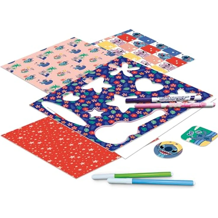 Lisciani Disney Stitch Zeichenschule mit Licht-Tisch, A4 Leuchttisch, inklusive Schablonen und Duft-Stiften, für Kinder ab 5 Jahren – Bild 5