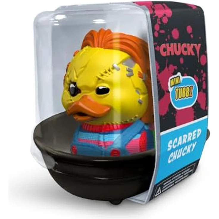 TUBBZ Kleine Chucky Gummientenfigur, Sammelbare Vinyl-Figur aus Child's Play, 5 cm, Offizielles Merchandise – Bild 3