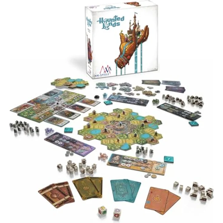 MM SPIELE Haunted Lands, Gesellschaftsspiel mit Geistern, Hochwertige Holzkomponenten, Für 2-4 Spieler ab 15 Jahren – Bild 3
