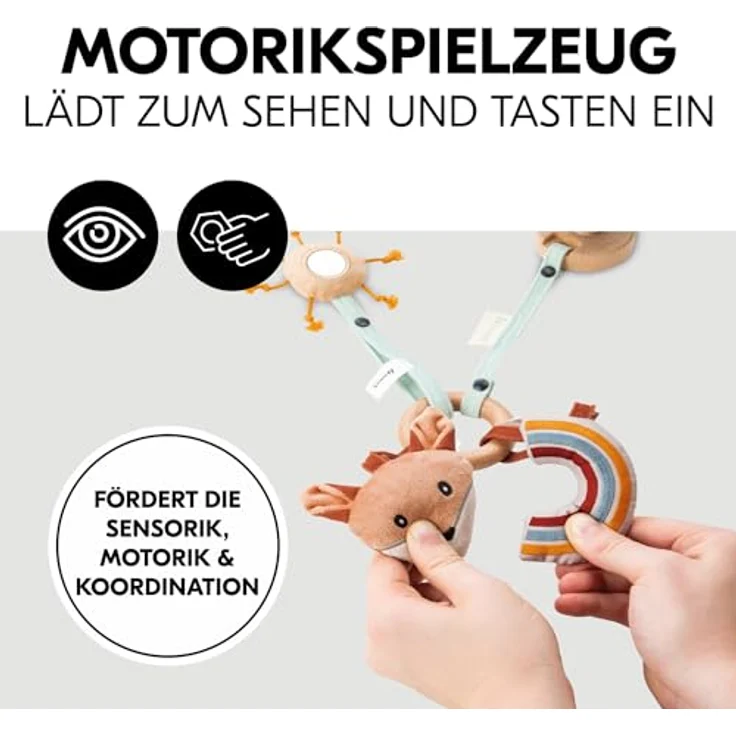 Hauck Greifspielzeug Play Catching S Fox, Aktivitätsring für Hochstühle mit süßen Spielelementen und sicherer Befestigung – Bild 2