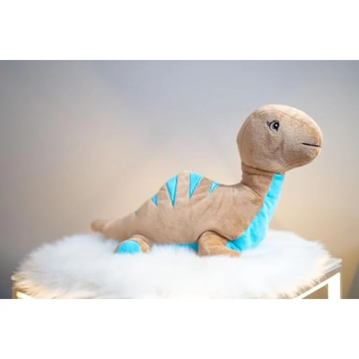 Habibi Plush Premium 1869 Wärmekissen Dinosaurier, 35 cm, mit natürlicher Hirsekörnerfüllung und ätherischen Ölen, für Mikrowelle und Backofen, ideal für Kinder und Babys – Bild 3