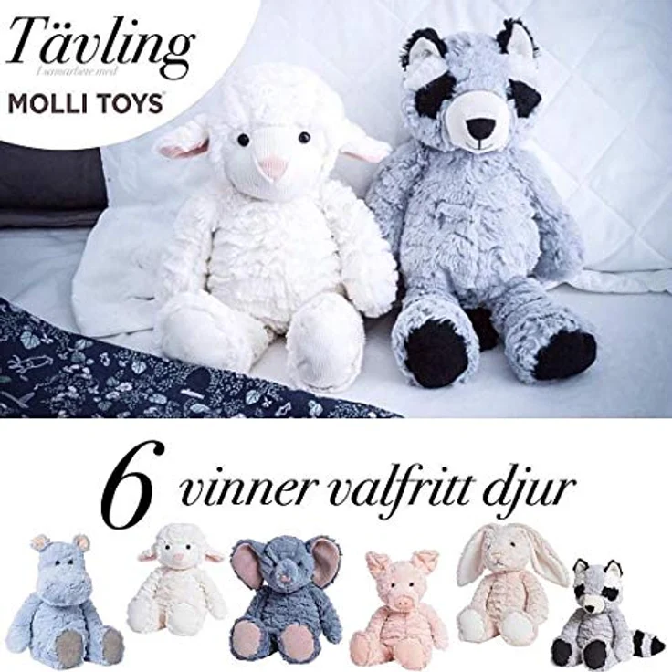Mollis Kuscheltier - Kuschelwaschbär - 36 cm - Plüschtier-Waschbär - Kinder-Kuscheltier - weiches Stofftier für Kinder und Babys – Bild 5