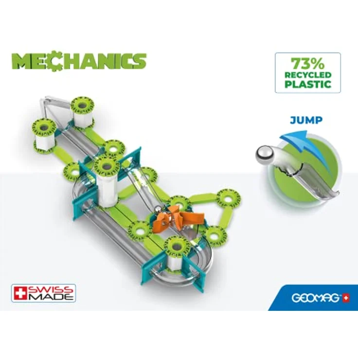 Geomag Mechanik & Schwerkraft Starter-Set 153 Stück, Magnetische Konstruktionen, Recycelter Kunststoff – Bild 2