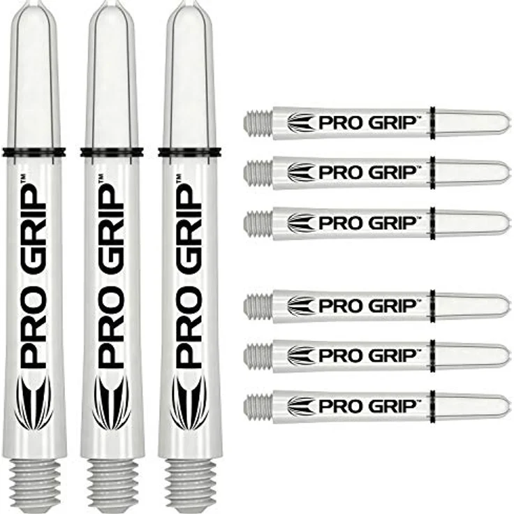 Target Darts Pro Grip Dartschäfte Kurt, 3 x Sätze in Weiß, 9 Dartschäfte insgesamt, maximale Fluggriffigkeit und Flexibilität – Bild 1