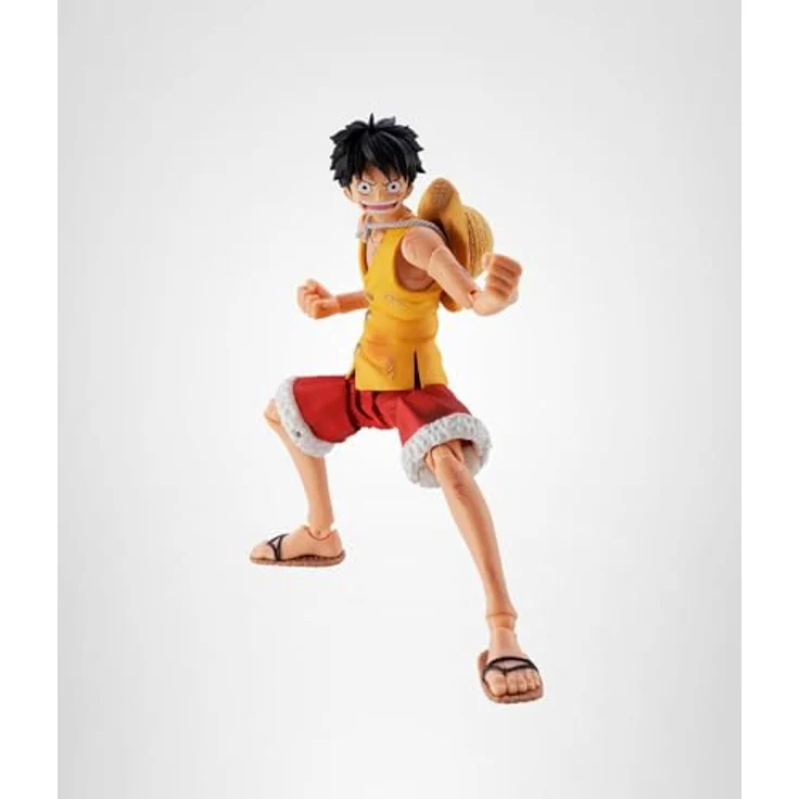 Bandai Tamashii Nations One Piece S.H.Figuarts Actionfigur Monkey D. Luffy Marineford, 15 cm, detailreiche Verarbeitung in Fensterbox – Bild 13