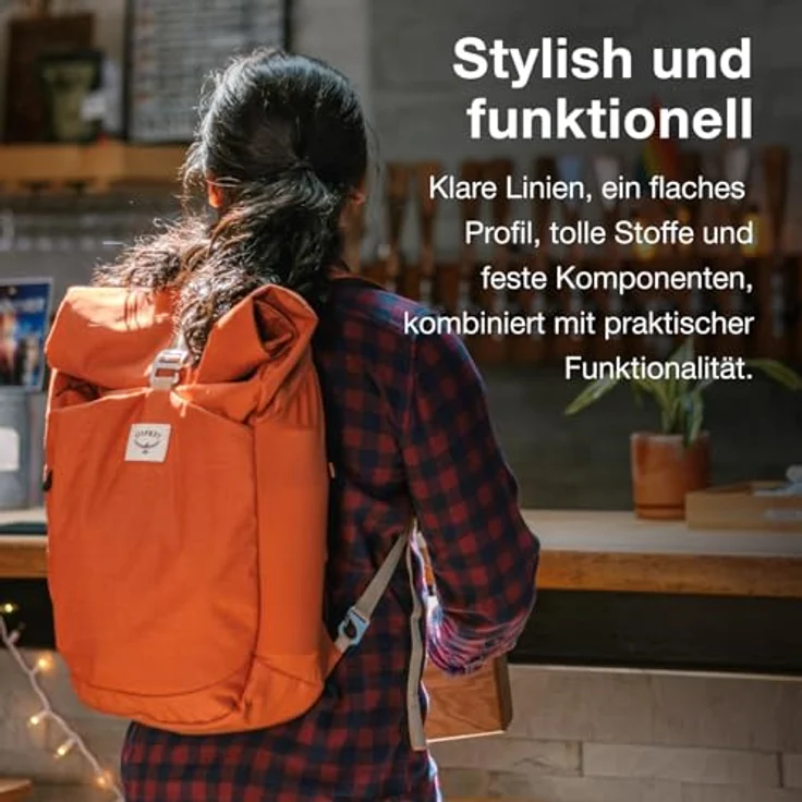 Osprey ARCANE ROLL TOP PACK, Wanderrucksack mit Rollverschluss und gepolstertem Laptopfach für bis zu 16 Zoll, aus 100 % recyceltem Material – Bild 3