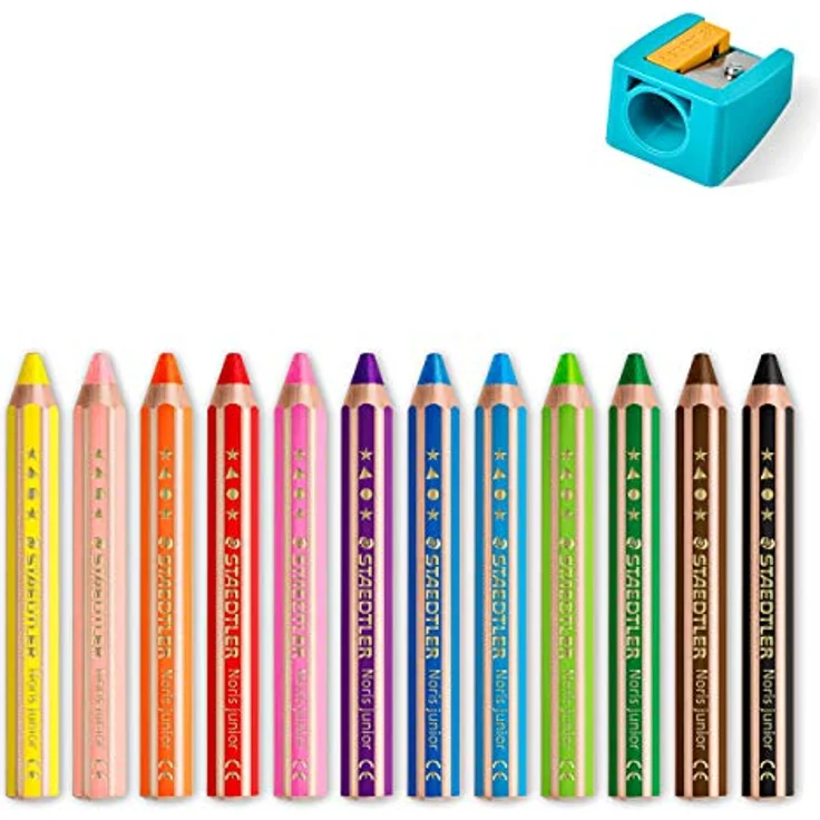 Staedtler - Hexagonal-Buntstift buddy,12er Kartonetui + Spitzer – Bild 7
