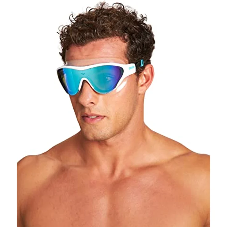 arena The One Verspiegelte Anti-Fog Unisex Schwimmbrille für Erwachsene, Taucherbrille mit Breiten Gläsern, UV-Schutz, Selbstjustierender Nasensteg, Orbit-Proof Dichtung – Bild 5