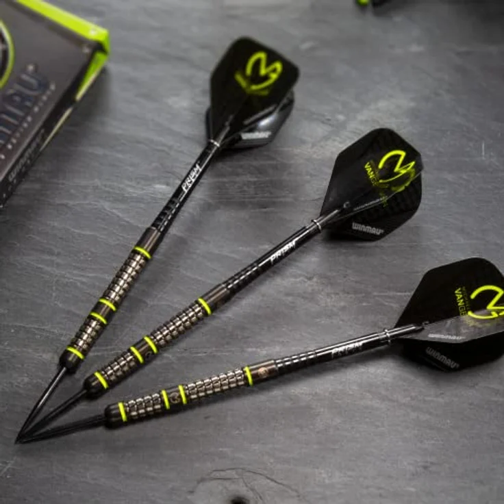 WINMAU MvG Acclaim Wolfram Dartpfeile mit Stahlspitze 25g Set mit Flights und Shafts – Bild 2