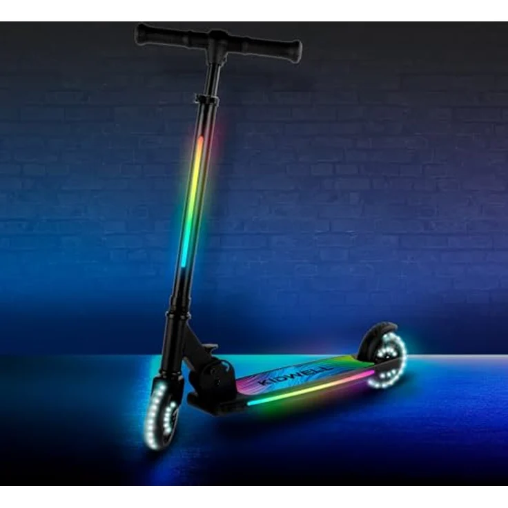 COIL MIDO Balance Scooter, Kinderroller mit Anti-Rutsch-Plattform, ABEC-7-Lager und LED-Rädern, Schwarz, ab 5 Jahren – Bild 7