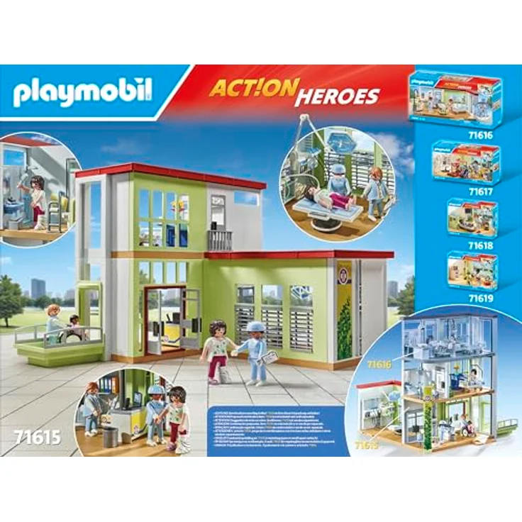 Playmobil® Konstruktions-Spielset Modernes Krankenhaus (71615), Action Heroes, (165 St), Made in Europe – Bild 5