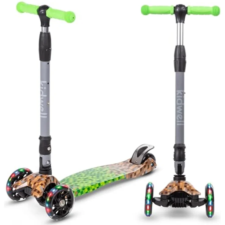 COIL Kinderroller VENTO, Dreiradscooter mit LED-Rädern und ABEC-7-Lager, Game – Bild 4