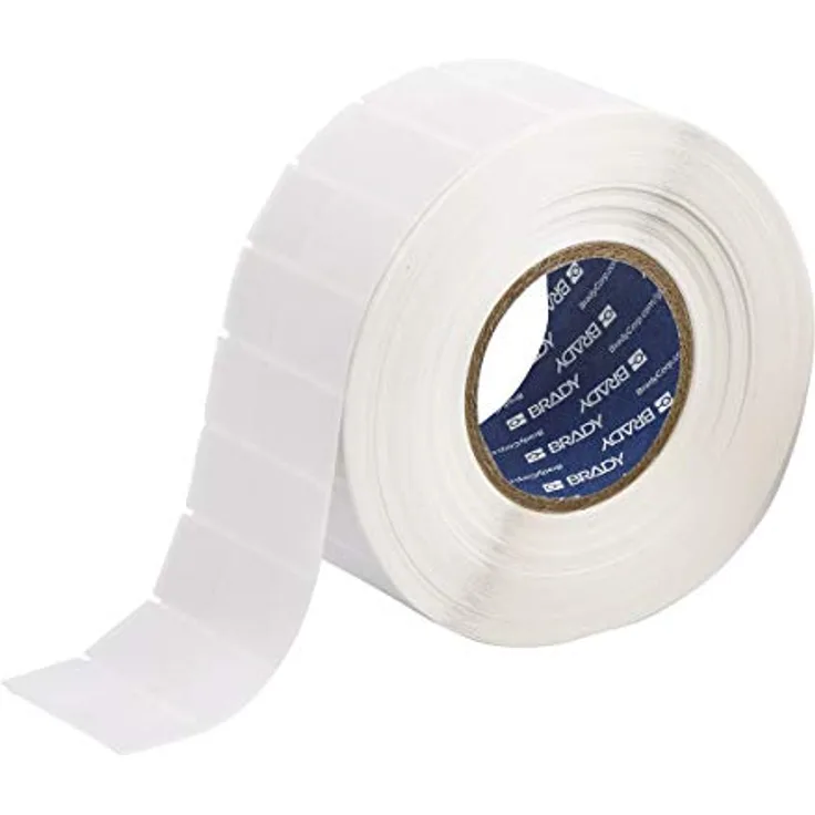 Brady tht-131–427–3 Selbstlaminierendes Vinyl Label, Thermal Transfer bedruckbar, 6,7 cm x 2,5 cm, Weiß/durchscheinend (3000 Pro Rolle)