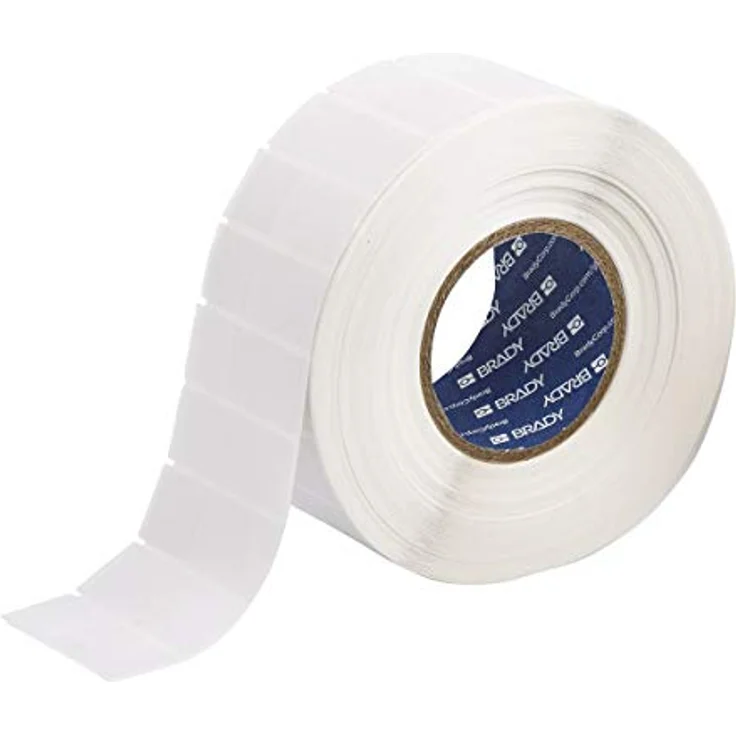 Brady tht-131–427–3 Selbstlaminierendes Vinyl Label, Thermal Transfer bedruckbar, 6,7 cm x 2,5 cm, Weiß/durchscheinend (3000 Pro Rolle)