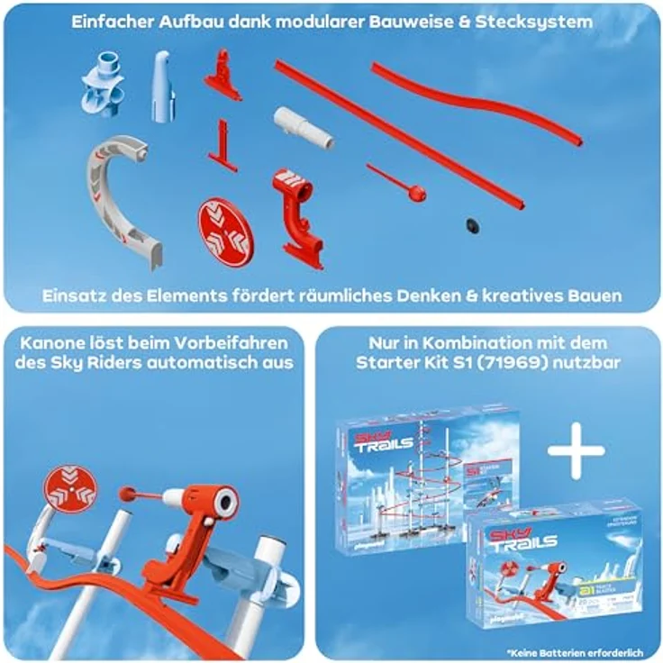 Sky Trails Track Blaster, Konstruktionsspielzeug für rasante Strecken mit Abschuss-Mechanismus, kompatibel mit Starter Kit 71969, für Kinder ab 4 Jahren – Bild 4