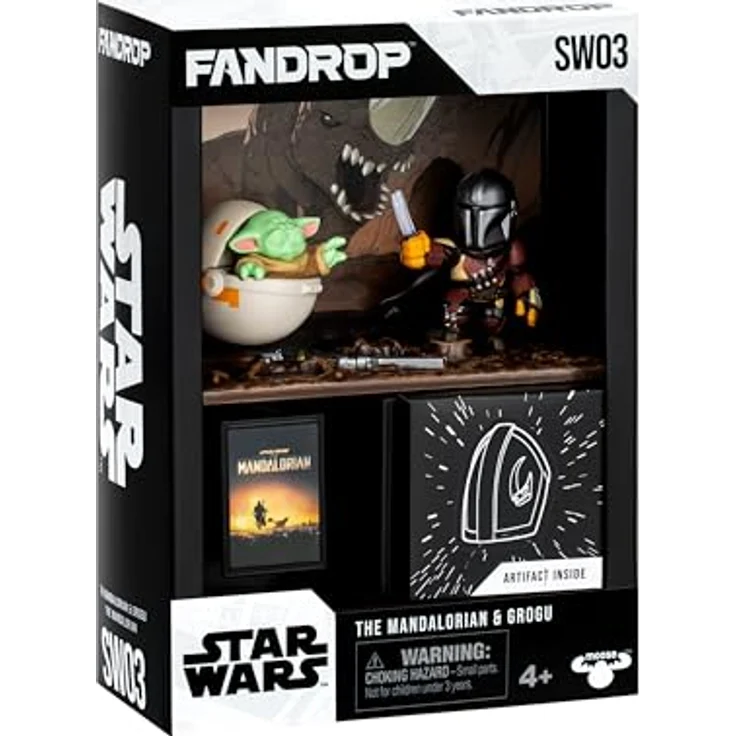 Fandrop SW03-Star Wars: The Mandalorian Diorama mit Figuren, Artefakten & Scene Marker, 4 Sammlerstücke zum Enthüllen – Bild 1
