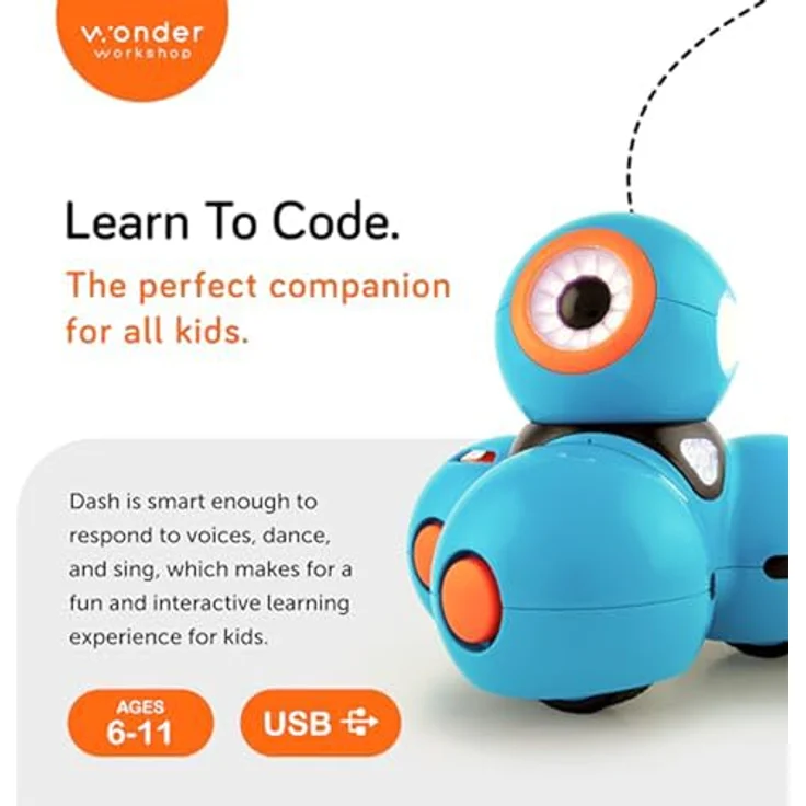 Wonder Workshop DA03 Dash Roboter - spielerisch programmieren lernen für Kinder - Spielzeug – Bild 4
