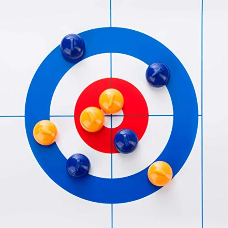 all Kids United® Curling Table-top Spiel-Set, Familienspiel Eisstockschießen Brettspiel mit 120 x 30 cm Spielfläche für Kinder und Erwachsene – Bild 3