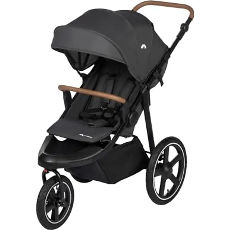 BEBE CONFORT Cloudy, All-Terrain-Baby Stroller, schnell zusammenklappbar, verstellbar, 3 große Luftreifen, Mineral Graphite