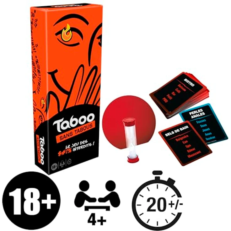 Hasbro Gaming Taboo ohne Tabos, Gesellschaftsspiel für Erwachsene, ohne Zensur, ideales Gruppenspiel für ab 18 Jahre – Bild 2