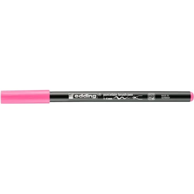 edding 4200 Porzellanpinselstift, pink, 1-4 mm Pinselspitze, spülmaschinenfest und schnelltrocknend für Keramik und Porzellan – Bild 4