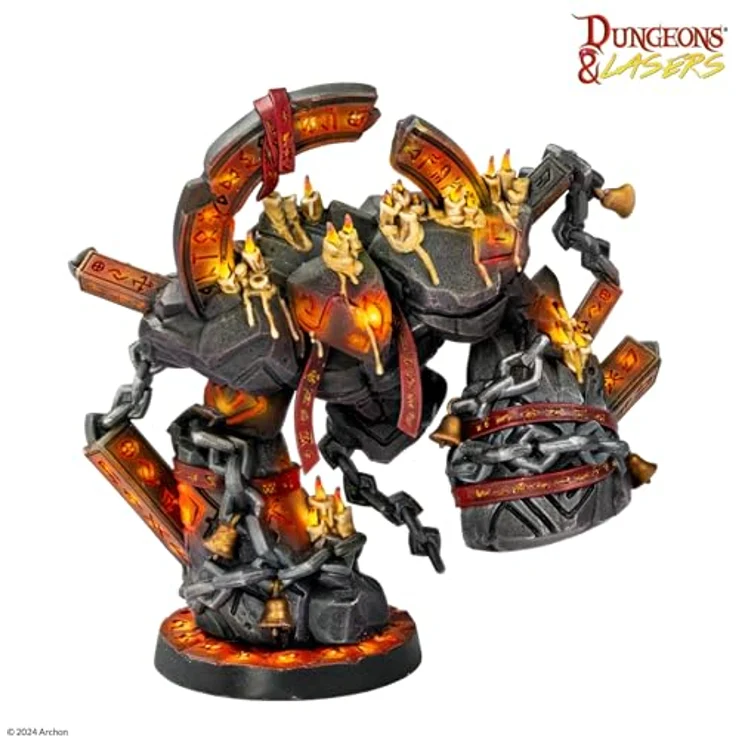 Dungeons & Lasers Runic Golems Eternal Guardians, Große DND-Miniaturen – 2 unlackierte und unmontierte Modelle für RPG-Spiele, ab 14 Jahren – Bild 3