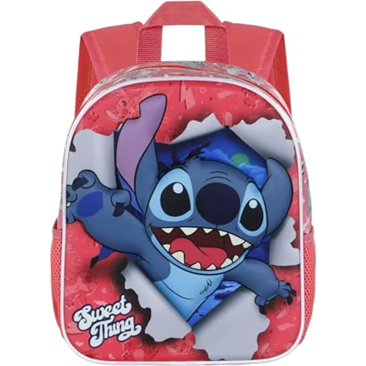 Disney Lilo und Stitch Thing-Kleiner 3D Rucksack, Rosa, 26 x 31 cm, Kapazität 8,5 L, Vorschulrucksack mit 3D-Frontrelief – Bild 2