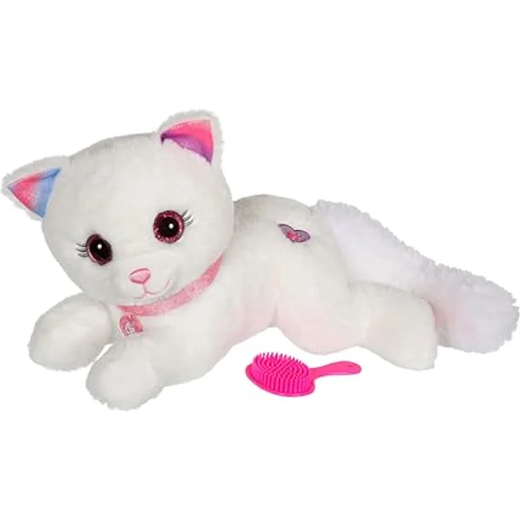 GIPSY Cuty Bella Fashionista Interaktive Plüschkatze - Leuchtet im Rhythmus schöner Melodien - 30 cm - Weiß Rosa – Bild 2