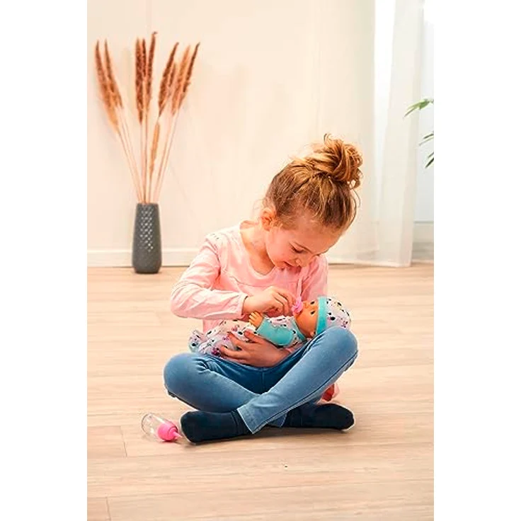 SIMBA Babypuppe New Born Baby, kleiner Elefant, mit Trink- und Pipi-Funktion, 30 cm, bunt – Bild 6