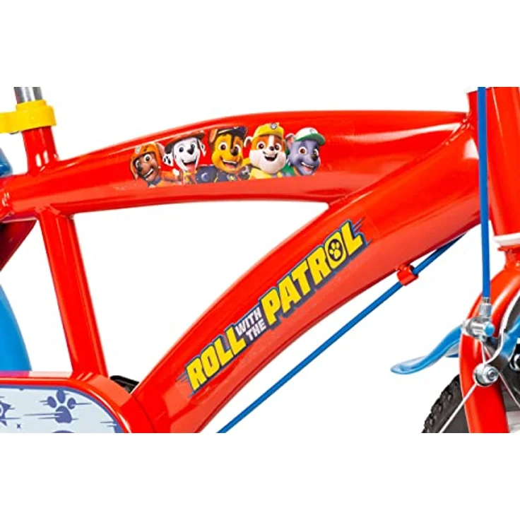 Toimsa Kindervelo Rower dziecięcy 16" mit Aluminiumrahmen, mechanischem Scheibenbremssystem, Paw Patrol-Motiv, rot – Bild 9